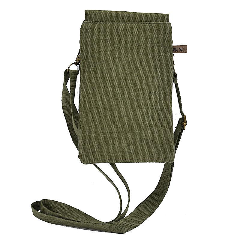Handtasche Brusttasche Crossbag Handytasche olive edelweiß